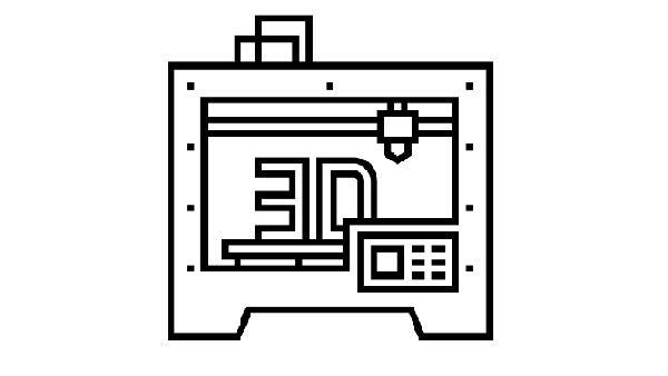 3D printer logo, created by Jemis Mali