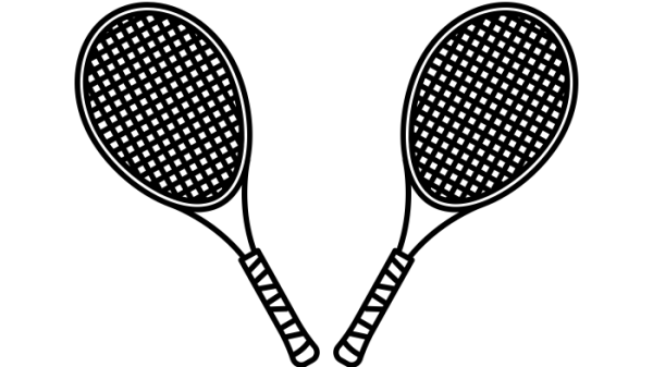 Tennis racket logo, created by Vladimir Belochkin