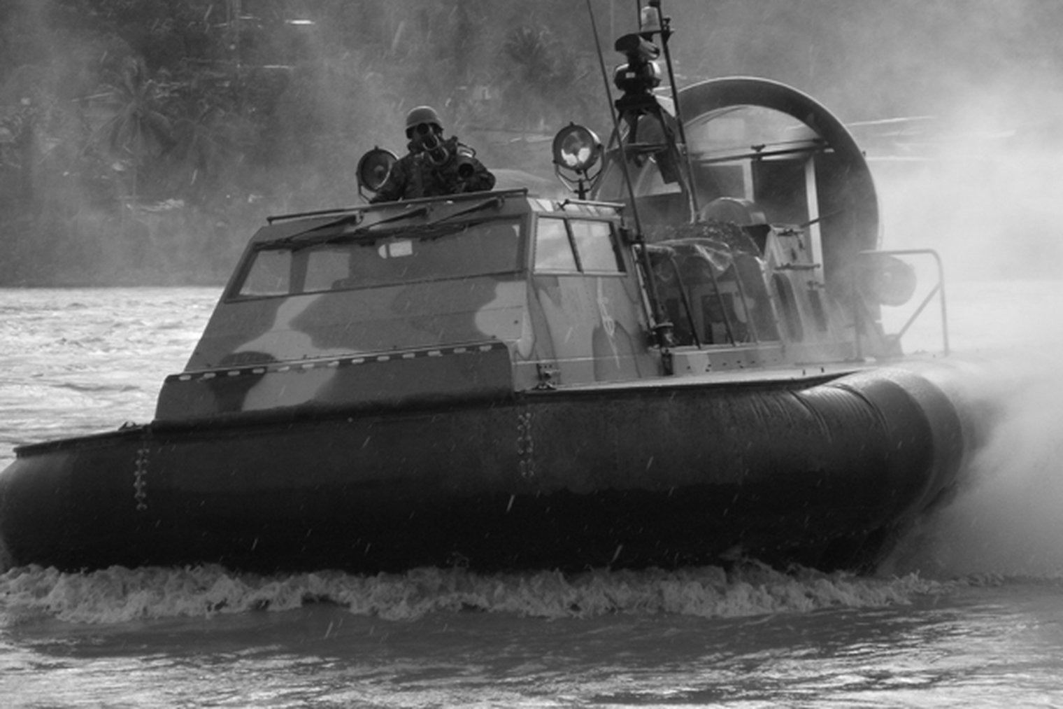 Picture of a hovercraft in operation